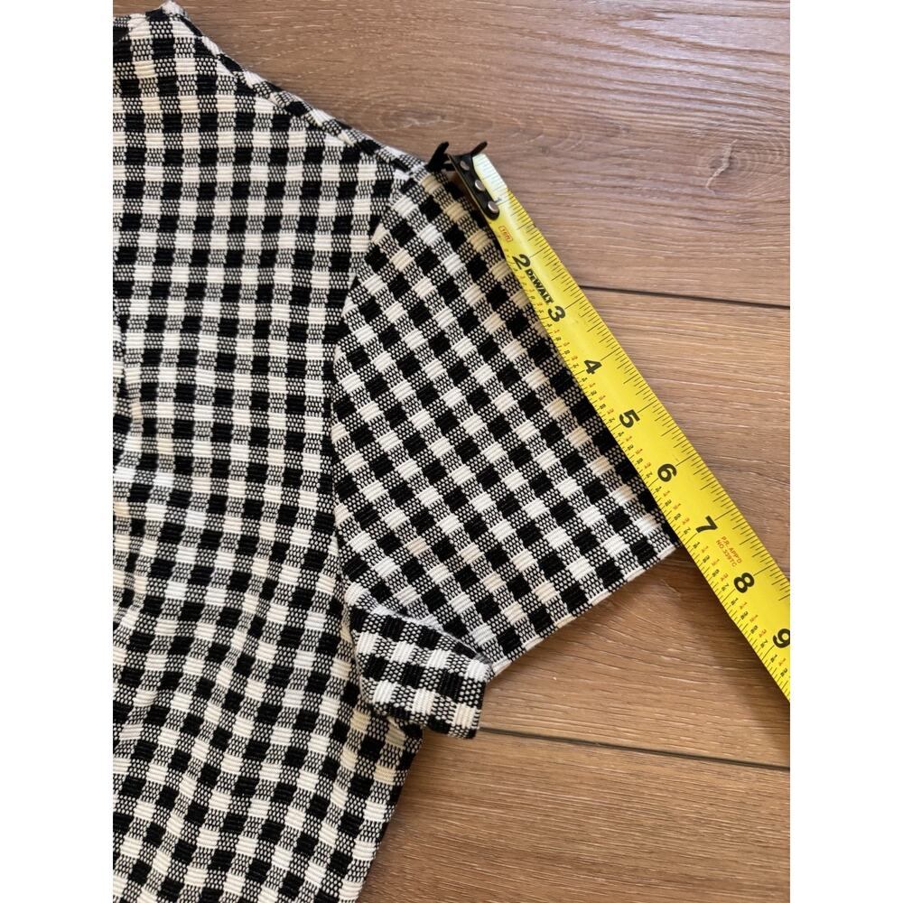 Ann Taylor Black & White Gingham Woven Sheath Dress Size 6 Classic Tailored - Picture 13 of 16